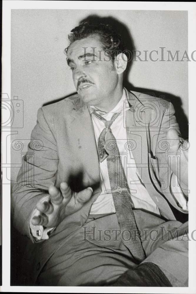 1957 Press Photo Ray Flores gesturing. - hpa91548- Historic Images