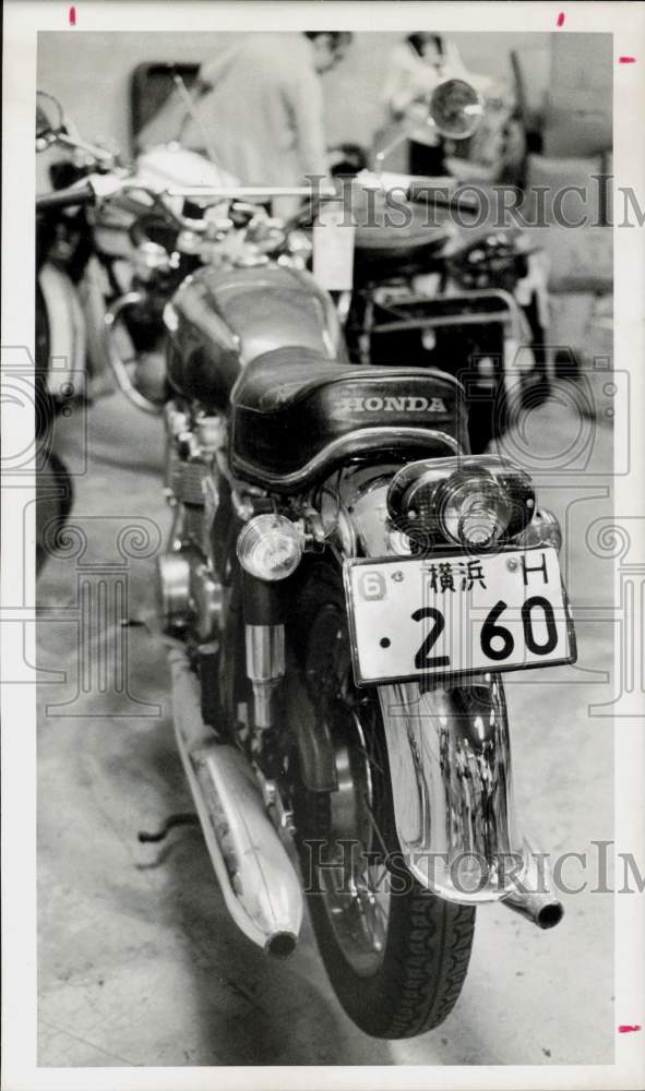 1973 Press Photo Custom motorbike tag. - hpa91770- Historic Images