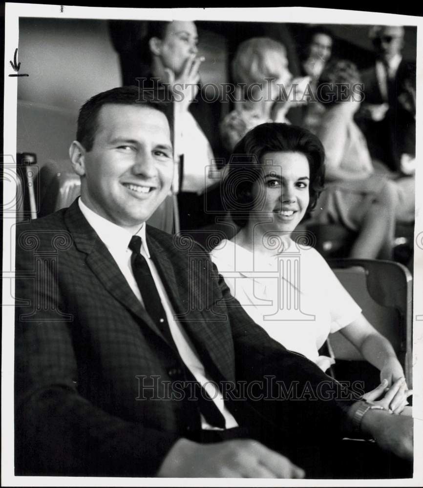 1965 Press Photo Allen Machart and Bobbie Swain photographed at Astrodome.- Historic Images