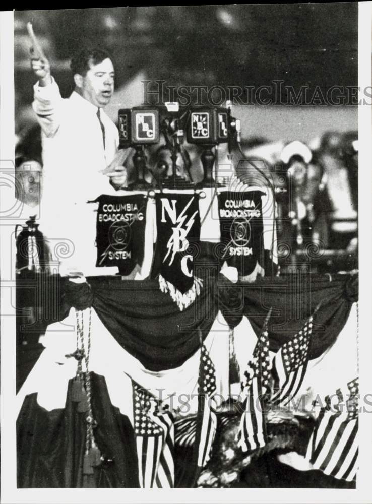 1932 Press Photo Louisiana Senator Huey P. Long addresses Democratic Convention.- Historic Images