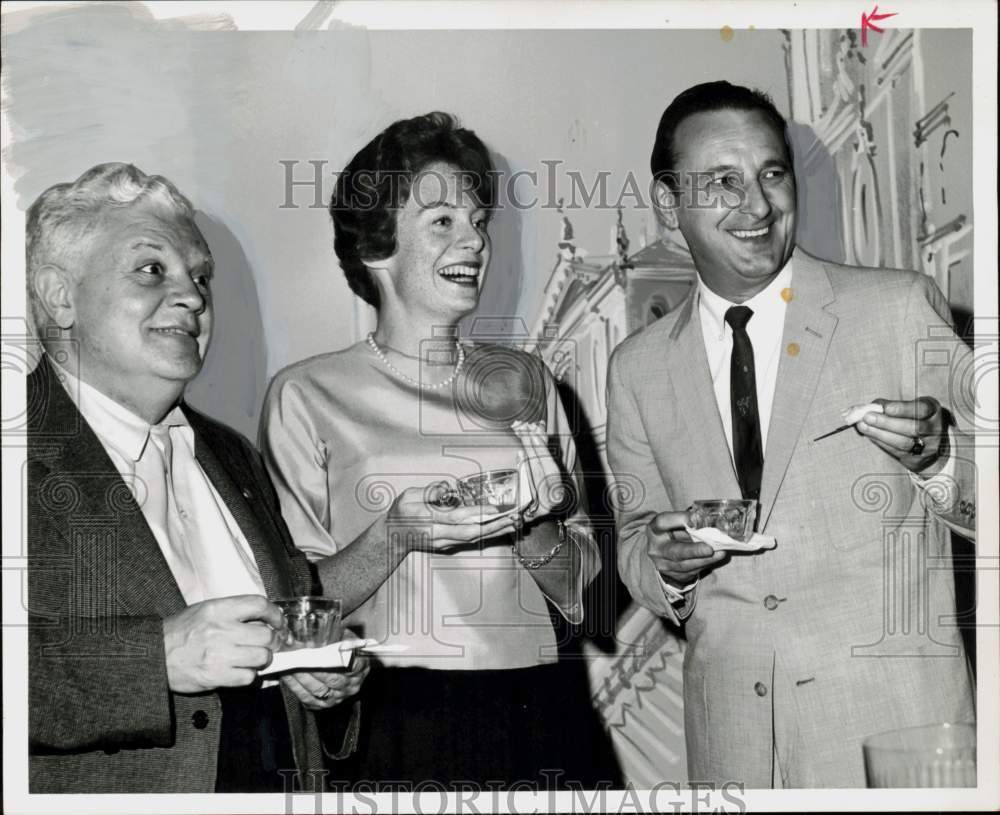 1963 Press Photo Nina Vance, John Wylie and Joyce Randall of Alley Theatre.- Historic Images