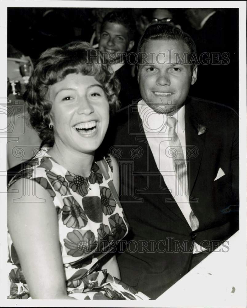 1962 Press Photo Lucy Lee and Key Moore attend Gaynor show in Houston- Historic Images