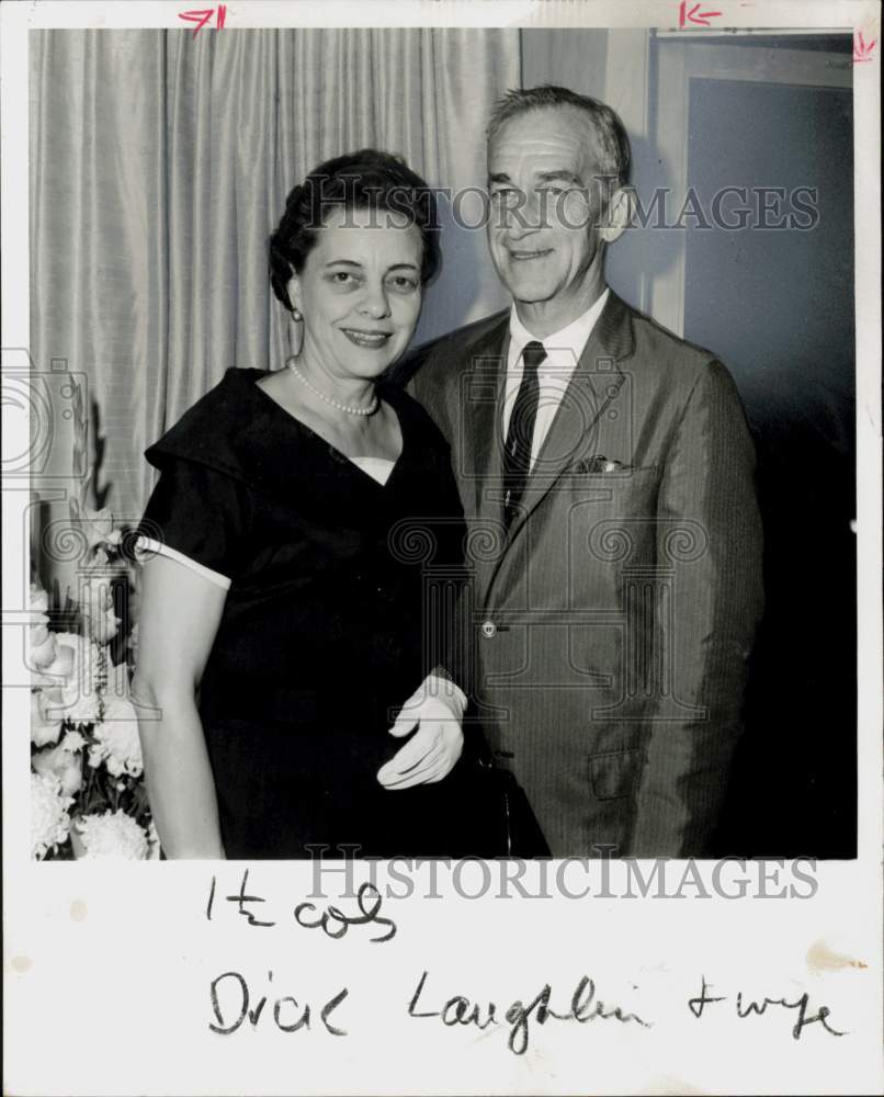 1959 Press Photo Mr. and Mrs. William Laughling attend Fred Astaire movie.- Historic Images