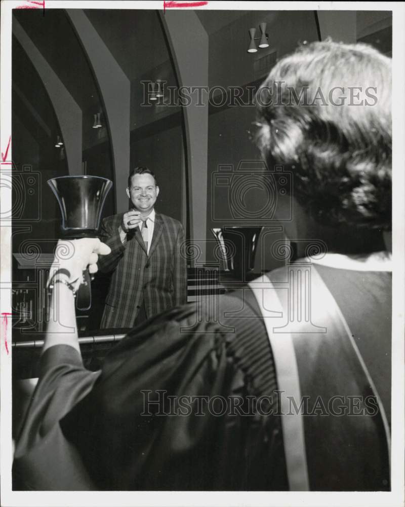 1965 Press Photo Merrill Luman, Sharpstown Baptist Church Minister of Music.- Historic Images