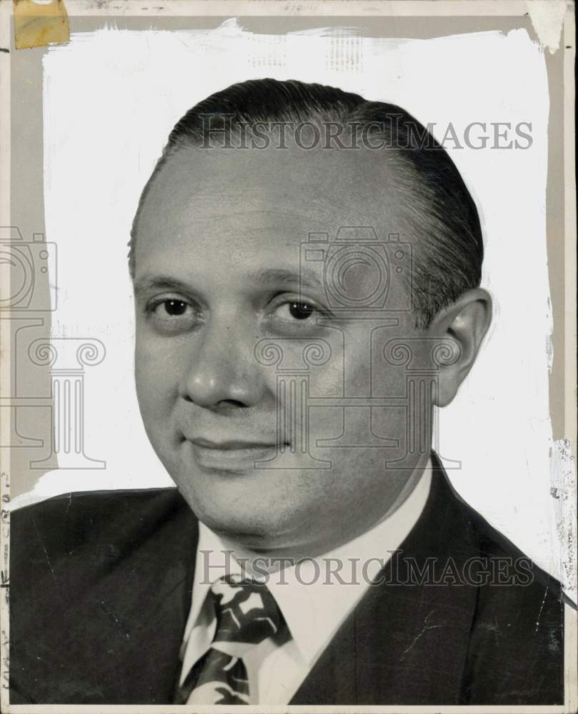 1958 Press Photo Jack Greene, Houston realtor, president of Emanu El brotherhood- Historic Images