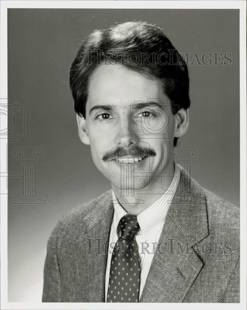 1987 Press Photo Chuck Crane, KKHT-FM Program Director in Houston, Texas- Historic Images