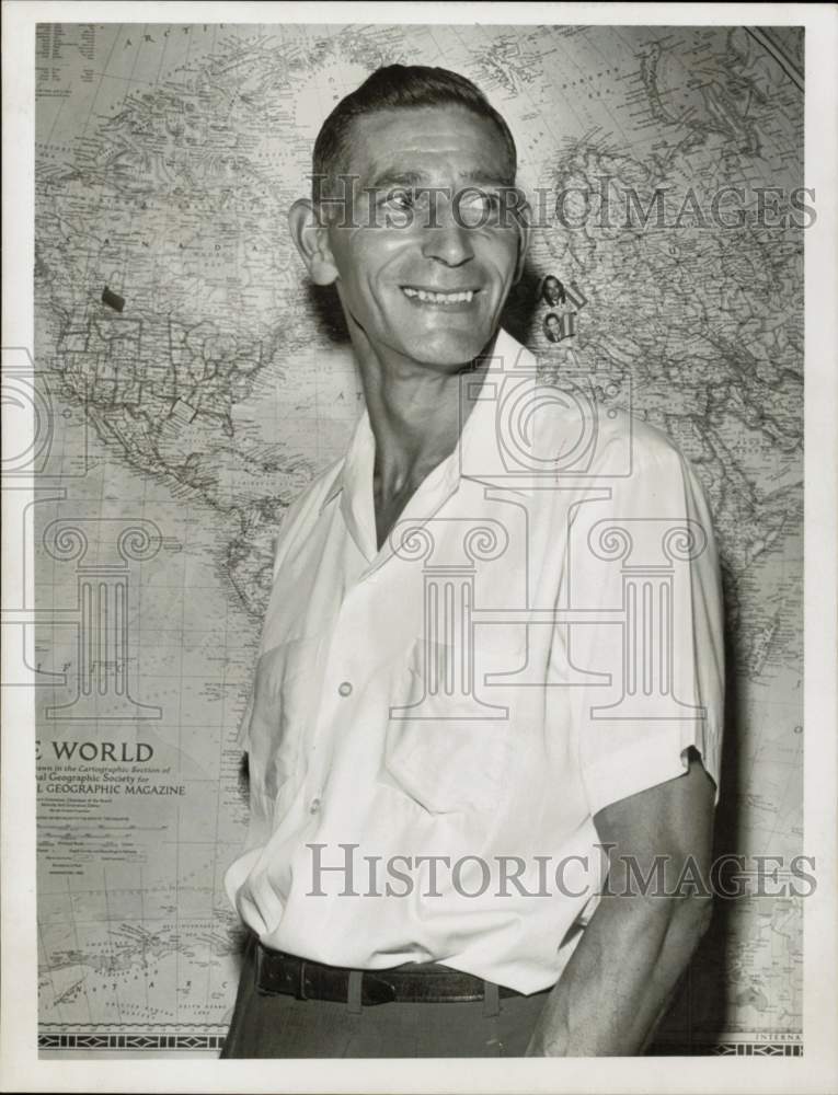 1963 Press Photo Danny Weil, Ham radio operator with call sign VP2VB.- Historic Images