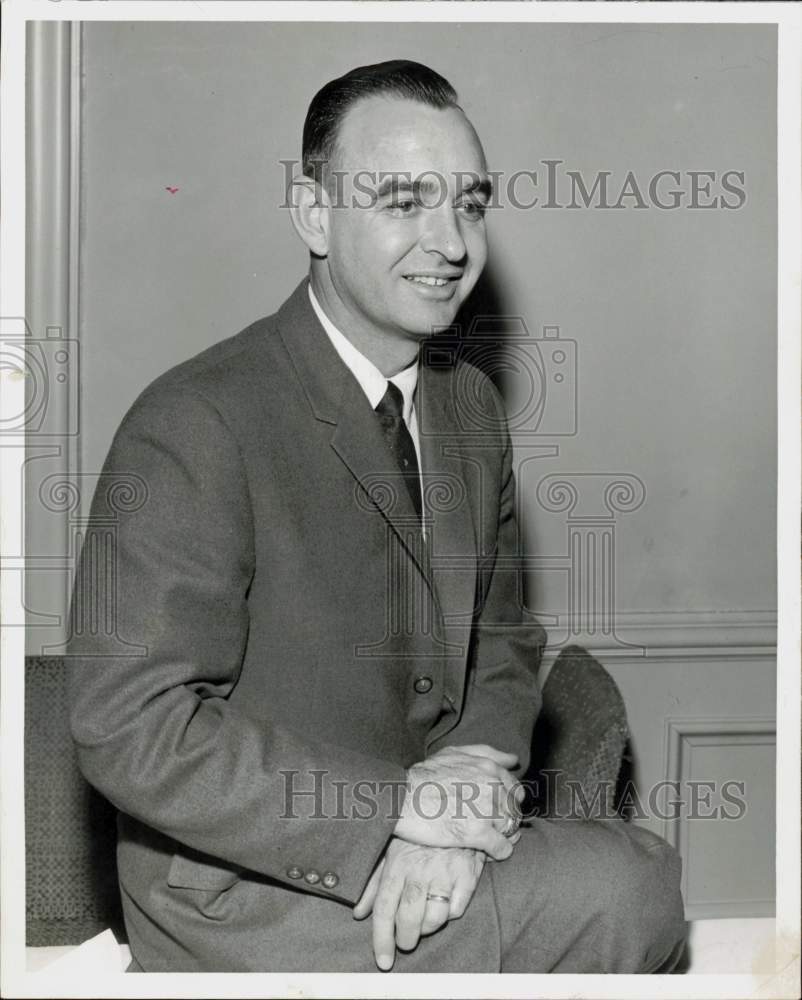 1958 Press Photo John Kuykendall, Houston Fat Stock Show livestock manager- Historic Images