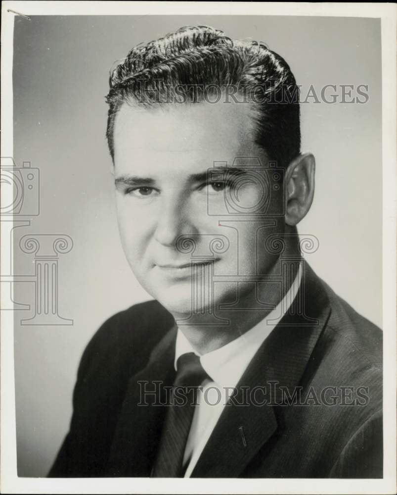 1962 Press Photo Nick Gearhart, news director of KHOU-TV. - hpa93354- Historic Images