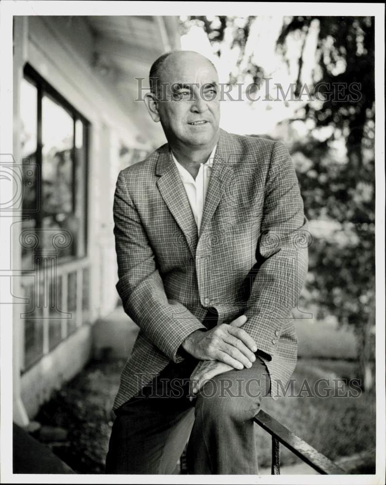 1962 Press Photo E.V. Muller, President of Greater Baytown Development Council- Historic Images
