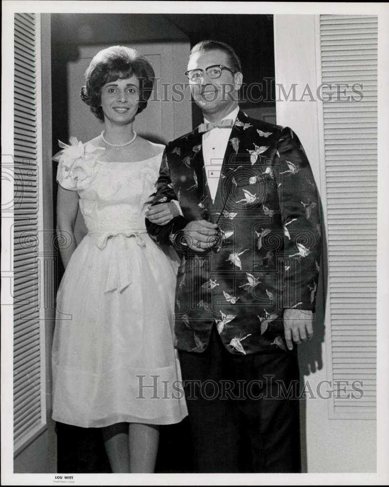 1963 Press Photo W.H. Price and Elizabeth Pennington attend TRA ball.- Historic Images