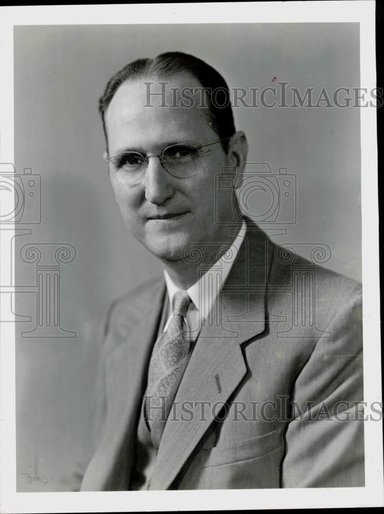 1952 Press Photo Edward J. Mosher, vice president of Mosher Steel Company.- Historic Images