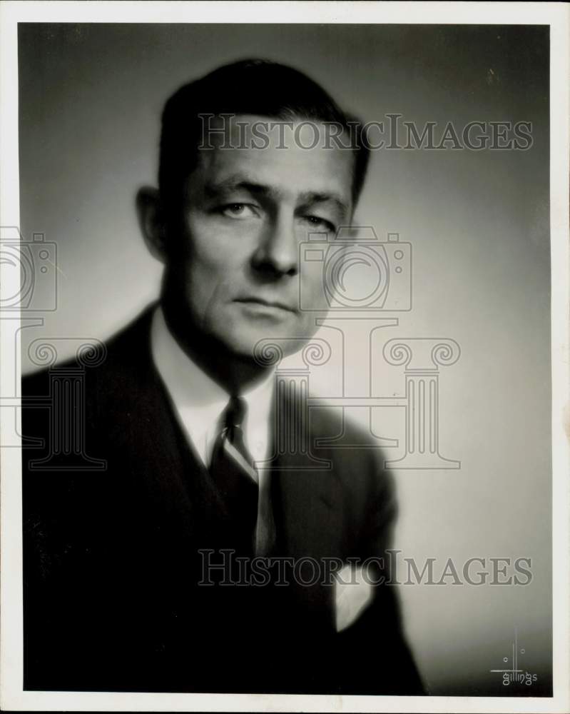 1956 Press Photo Charles Perlitz, Continental Oil Company vice president.- Historic Images