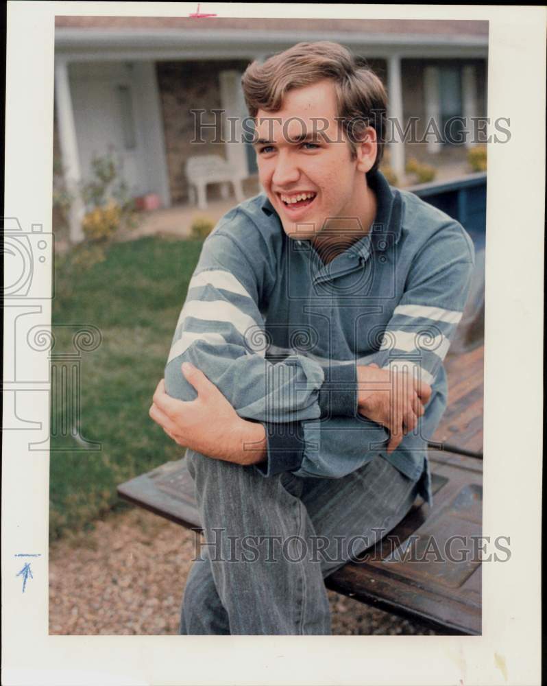 1988 Press Photo Brian Zimmerman, former boy mayor of Crabb, Texas - hpa94865- Historic Images