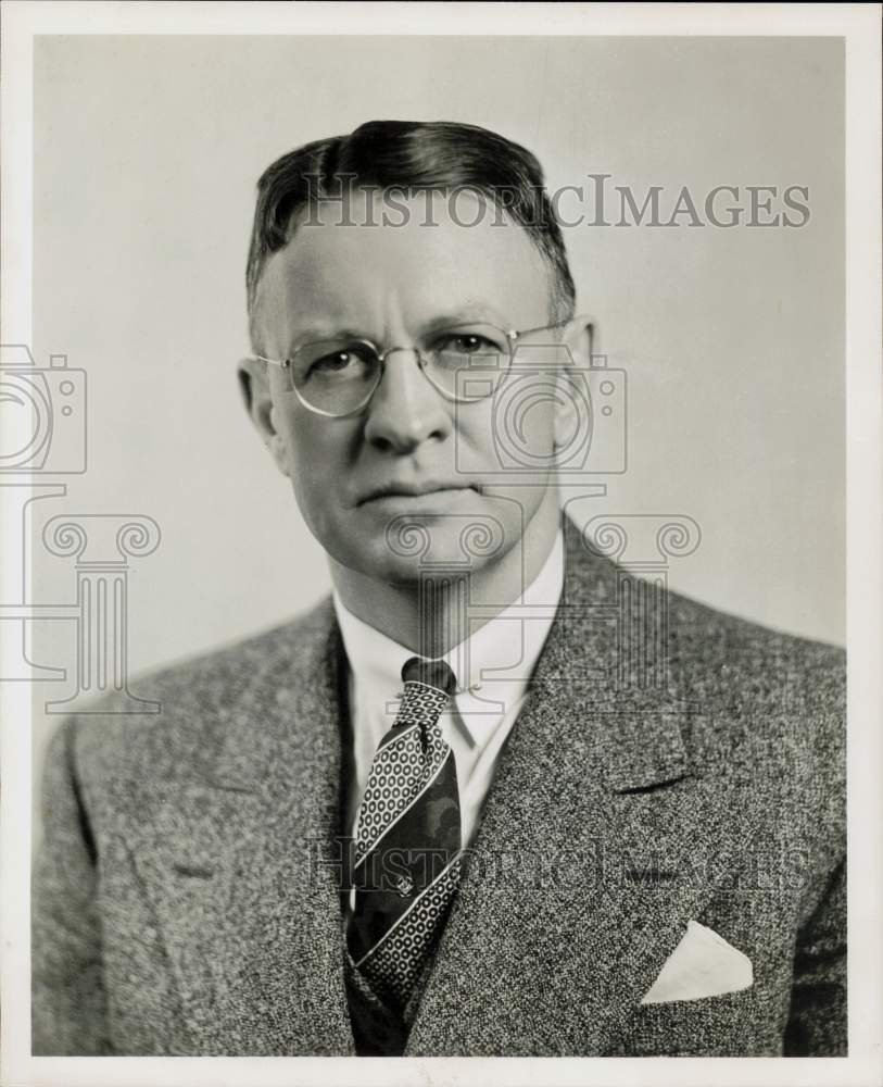 1956 Press Photo Fred Gurley, Santa Fe Railway President, Chicago - hpa95148- Historic Images