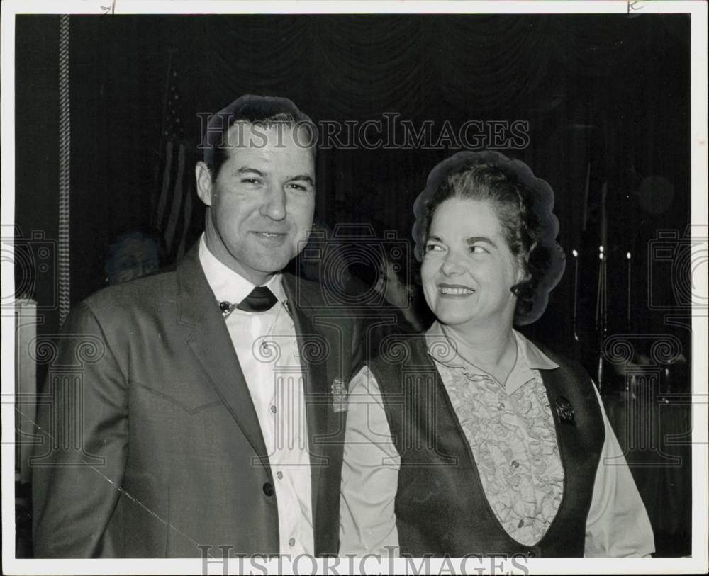 1967 Press Photo Mr. and Mrs. Herman Short attend rodeo opening in Houston- Historic Images