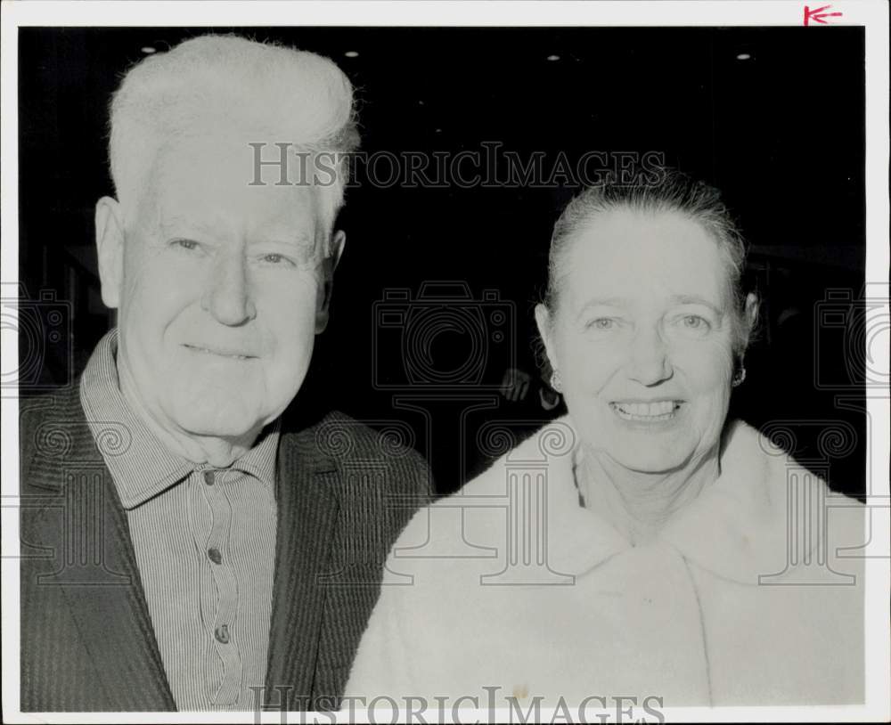1968 Press Photo R.E. and Mrs. Smith attend Astrodome polo matches. - hpa96059- Historic Images