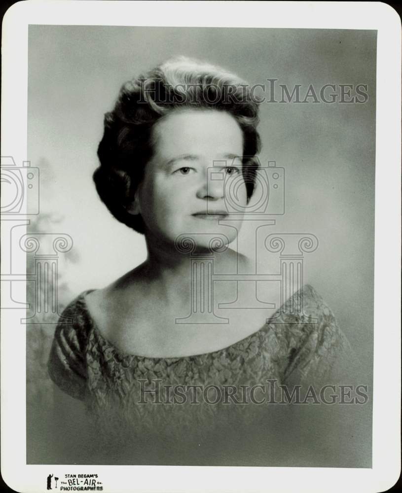 1967 Press Photo Mrs. Edwin Brown of Houston&#39;s Catholic Women&#39;s Club.- Historic Images