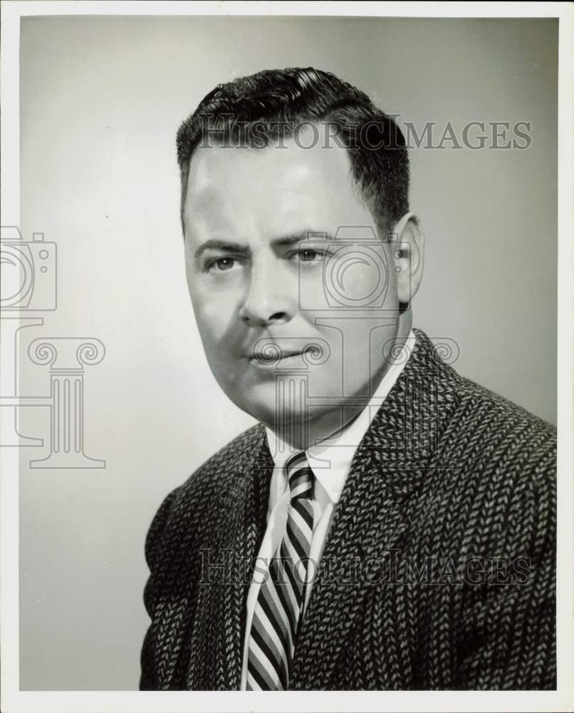 1959 Press Photo B. Calvin Jones, KHOU-TV Programming and Operations Director.- Historic Images