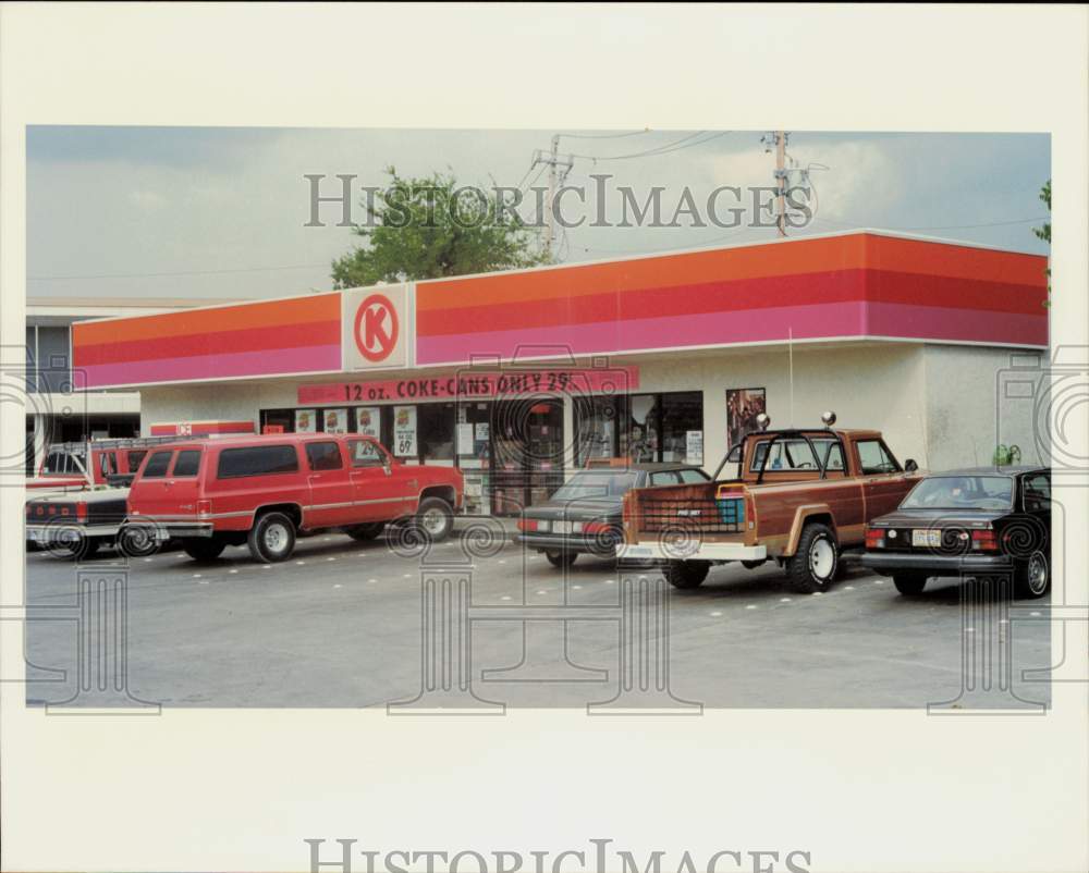 1990 Press Photo Circle K convenience store at Newcastle and Bissonnet, Houston- Historic Images