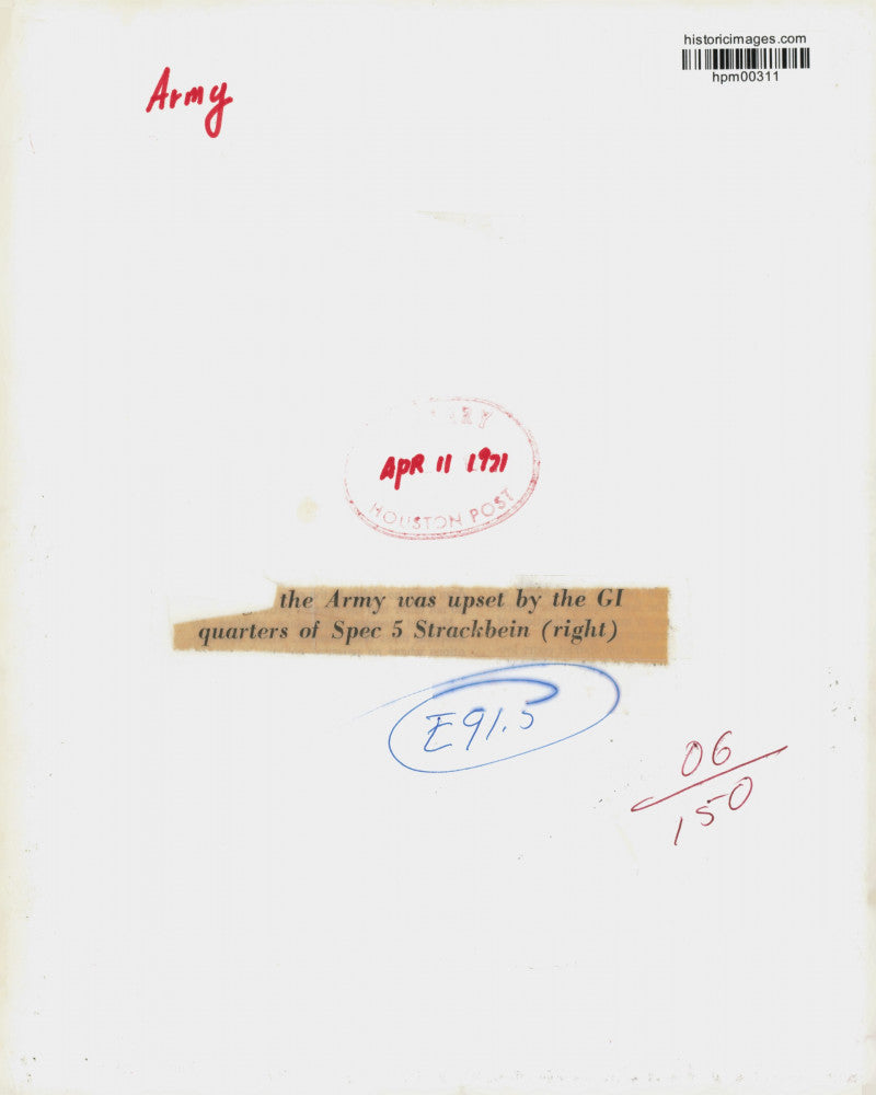 1971 Press Photo United States Army Spec. 5 Strackbein. - hpm00311