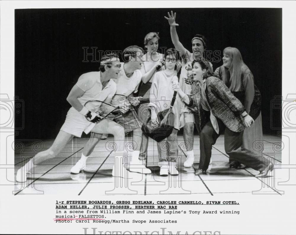 Press Photo The starring cast in a scene from &quot;Falsettos.&quot; - hpp03923- Historic Images