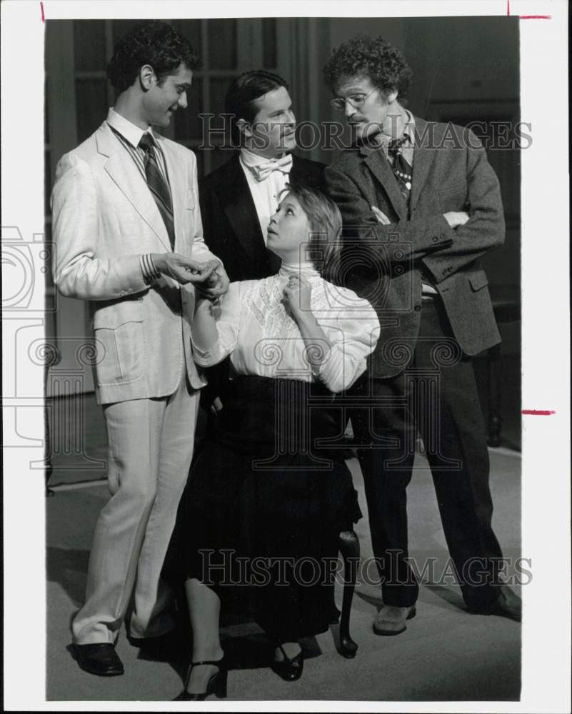 1977 Press Photo The cast in a scene from &quot;Travesties&quot; at Main Street Theater.- Historic Images