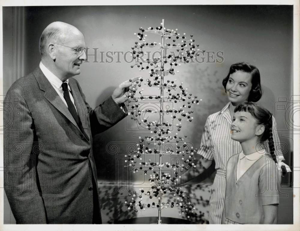 1960 Press Photo Dr. Frank Baxter hosts &quot;The Thread of Life,&quot; on NBC Television.- Historic Images