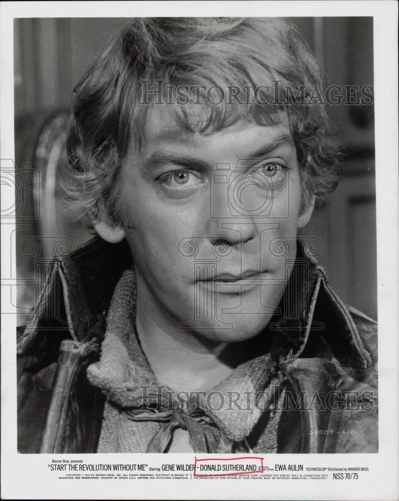 1970 Press Photo Actor Donald Sutherland in &quot;Start the Revolution Without Me&quot;- Historic Images