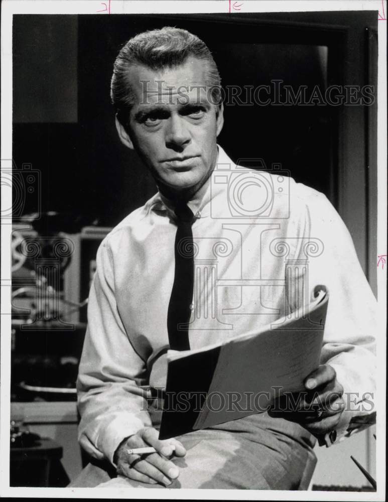 1966 Press Photo Keith Andes in a scene on &quot;Paradise Bay,&quot; TV show. - hpp06119- Historic Images