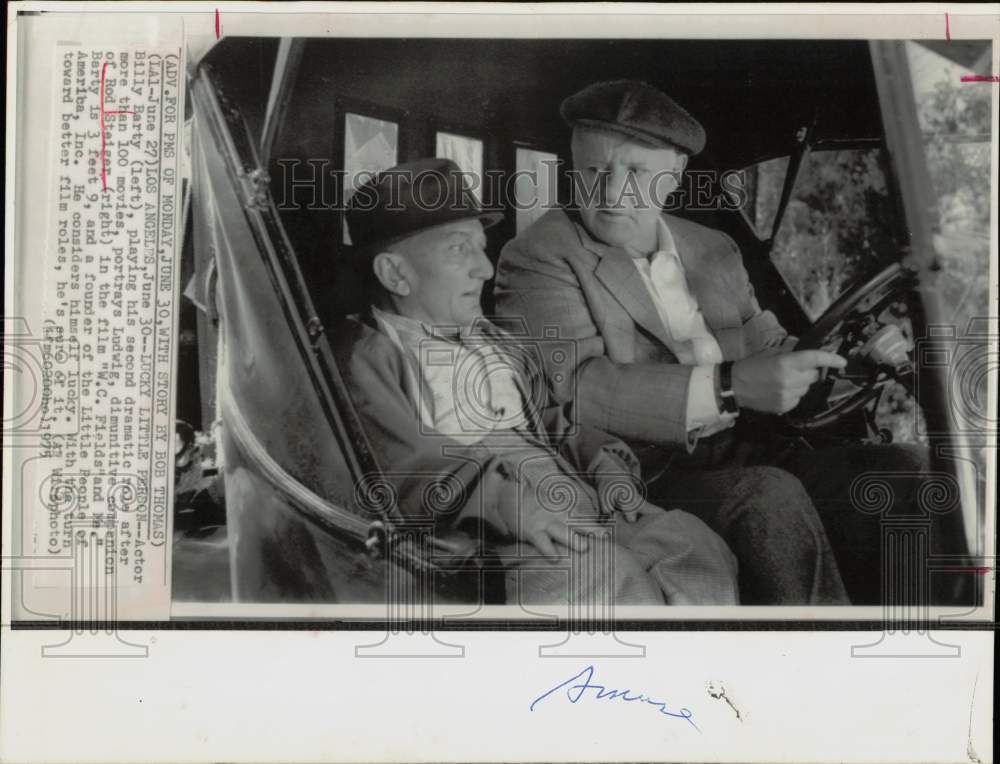 1975 Press Photo Actor Billy Barty & Rod Steiger in "W.C. Fields and Me" Movie- Historic Images