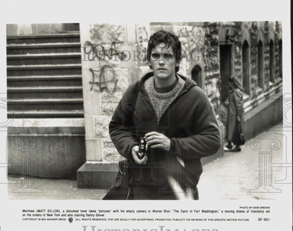 1993 Press Photo Actor Matt Dillon in "The Saint of Fort Washington" Movie