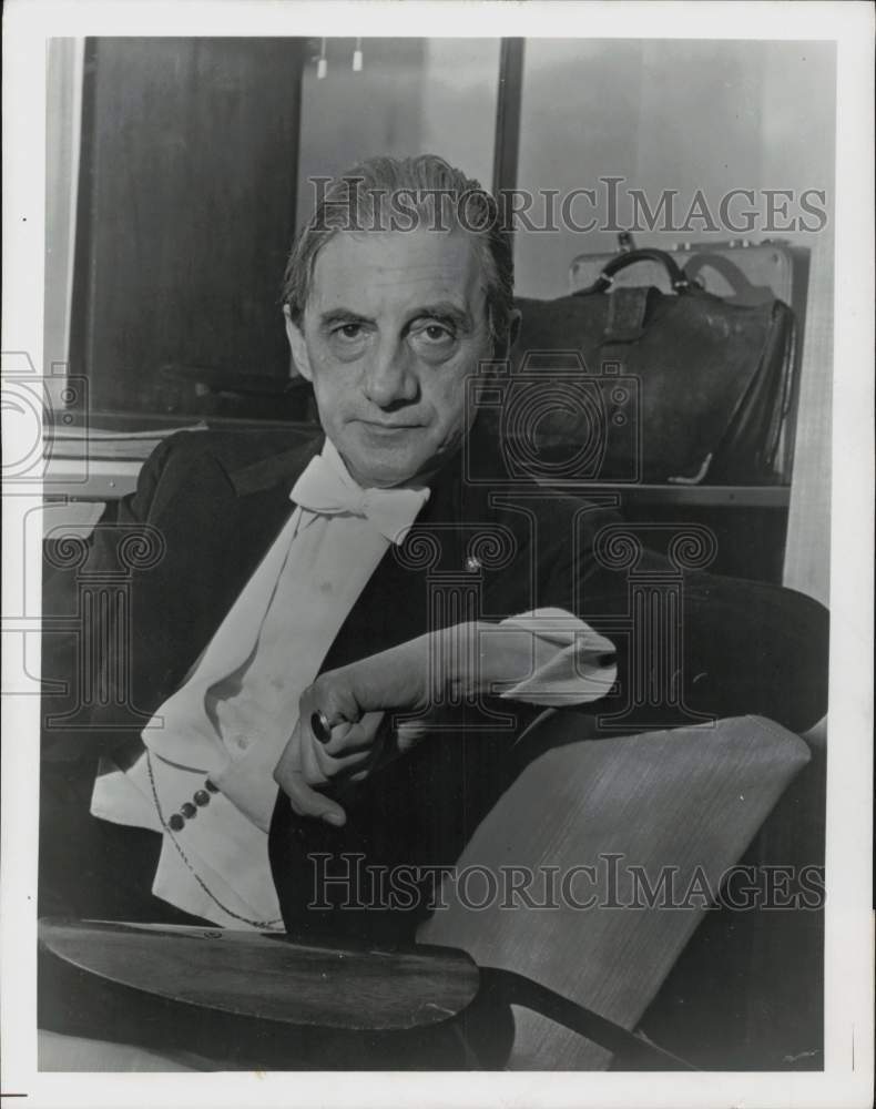 1970 Press Photo Sir John Barbirolli, Houston Symphony Conductor - hpp07093- Historic Images