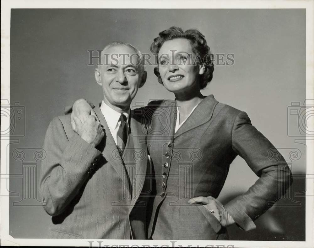 1955 Press Photo Jane Pickens & Ben Gross, Stars of "Cavalcade of Radio"