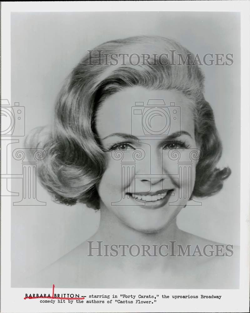 Press Photo Actress Barbara Britton in &quot;Forty Carats&quot; - hpp09538- Historic Images