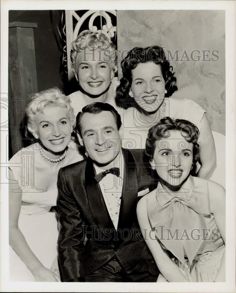 1957 Press Photo Orchestra Leader Ray Anthony &amp; Co-Stars - hpp10438- Historic Images