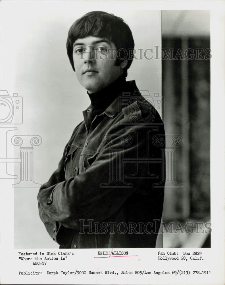 1966 Press Photo Keith Allison, Featured in Dick Clark&#39;s &quot;Where the Action Is&quot;- Historic Images