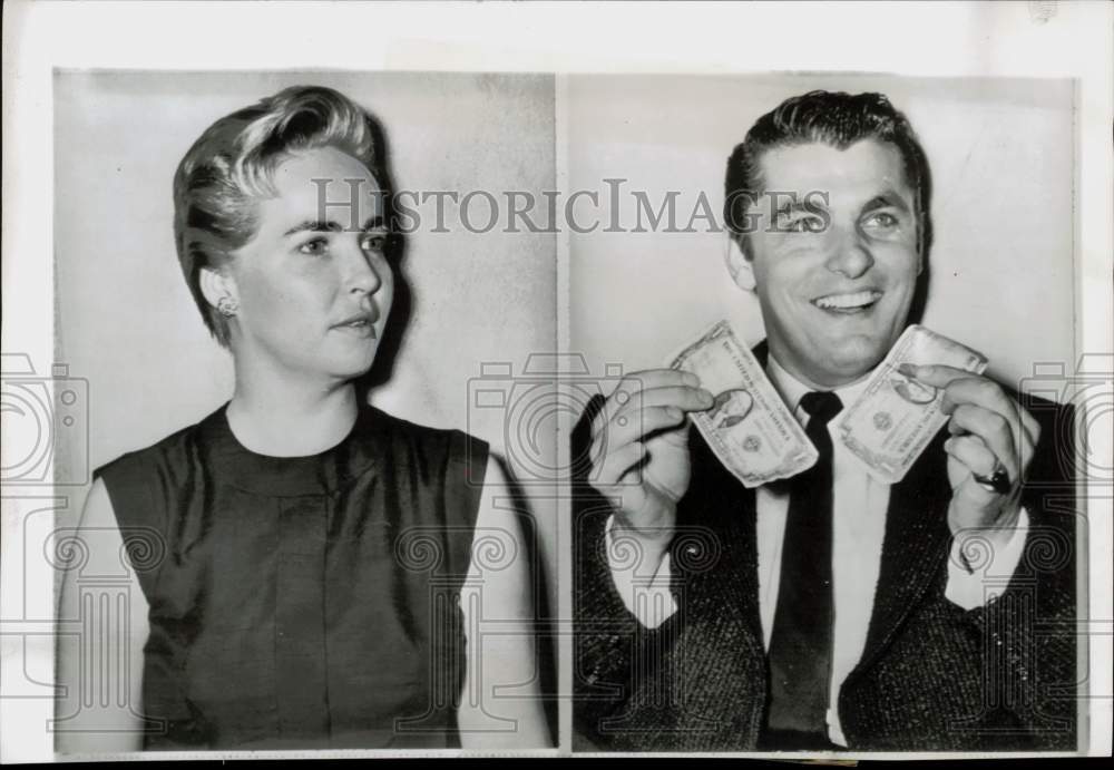 1956 Press Photo Actor Keefe Brasselle and Estranged Wife Norma, Los Angeles- Historic Images