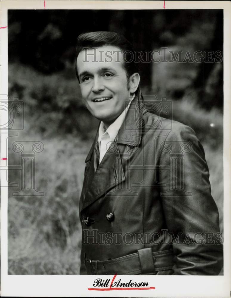 1972 Press Photo Country-western singer Bill Anderson - hpp11910- Historic Images