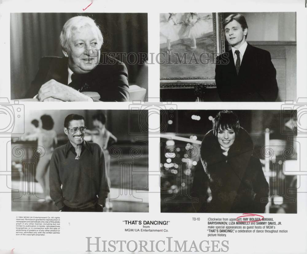 1984 Press Photo Ray Bolger and stars of MGM&#39;s &quot;That&#39;s Dancing!&quot; - hpp13239- Historic Images