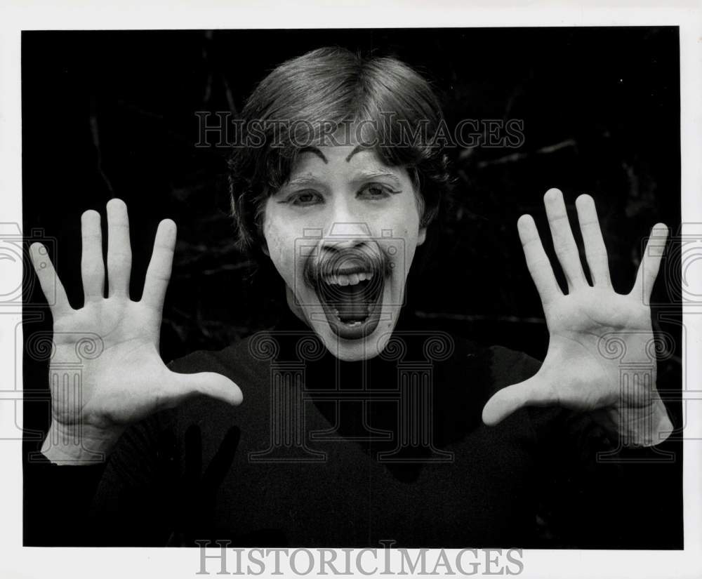 1978 Press Photo French Mime Casey Coal in Texas - hpp13254- Historic Images