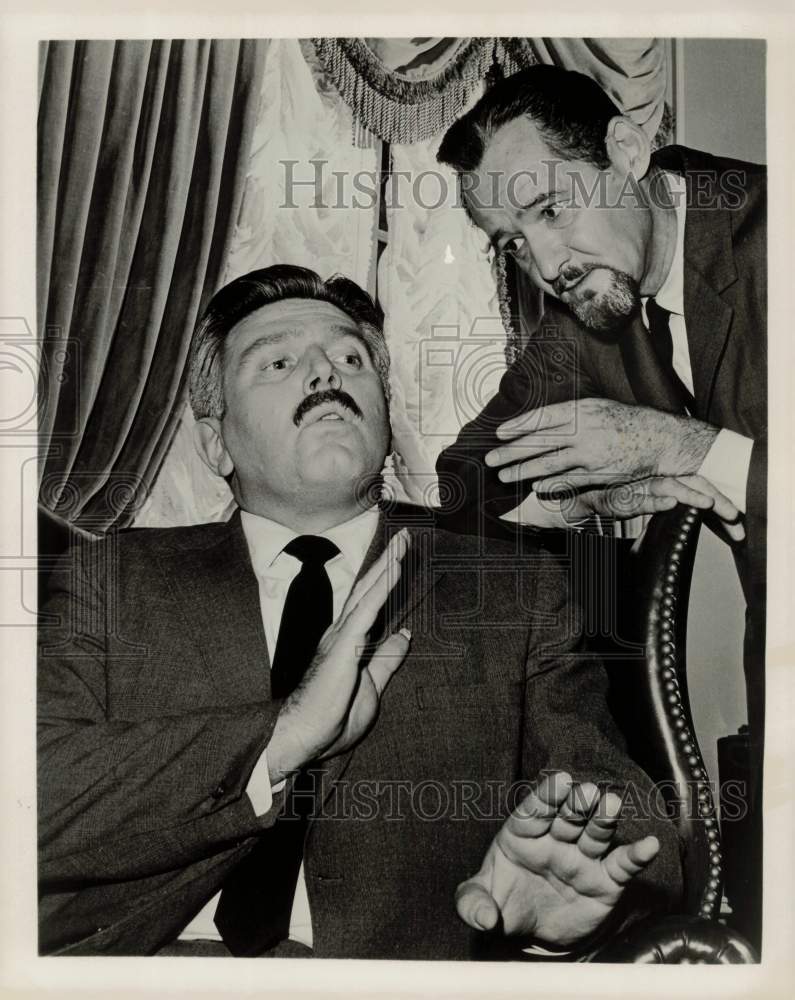 1963 Press Photo Theodore Bikel and David Opatoshu star in &quot;The Potentate.&quot;- Historic Images