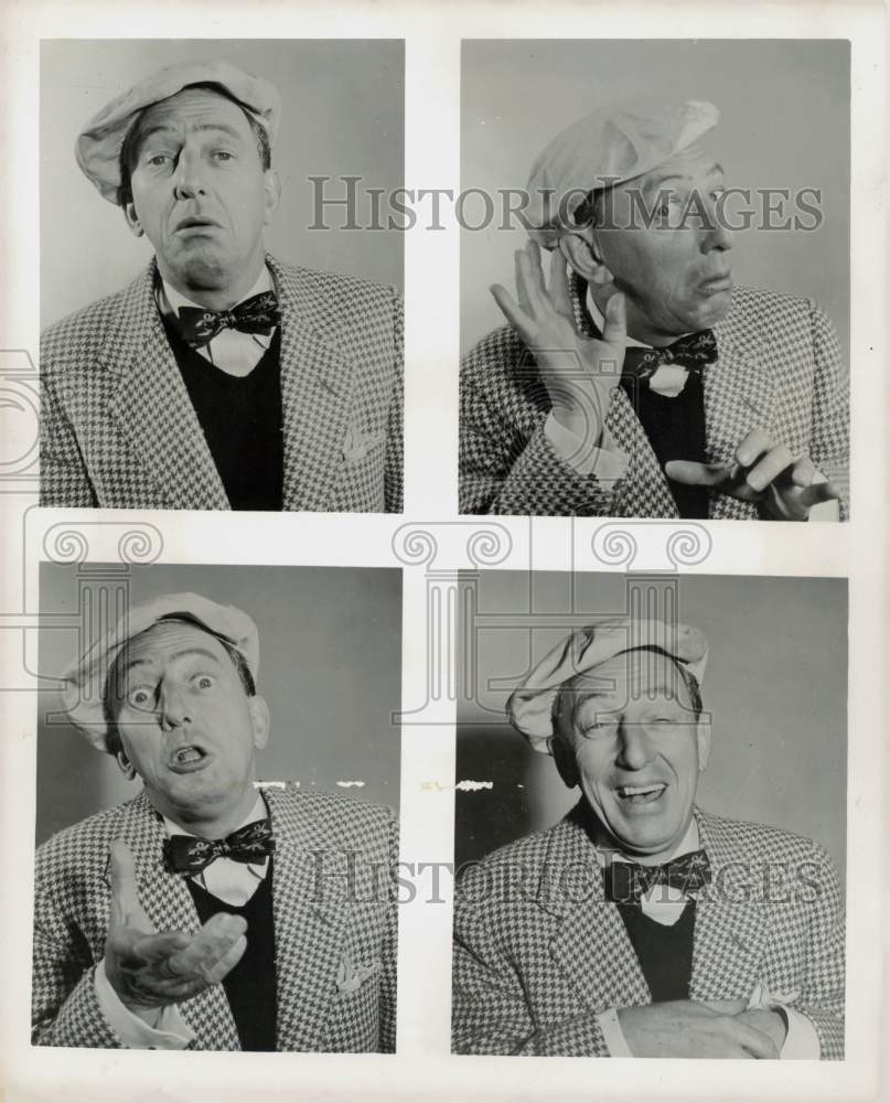 1957 Press Photo &quot;Washington Square&quot; Actor Ray Bolger Shows Facial Action- Historic Images