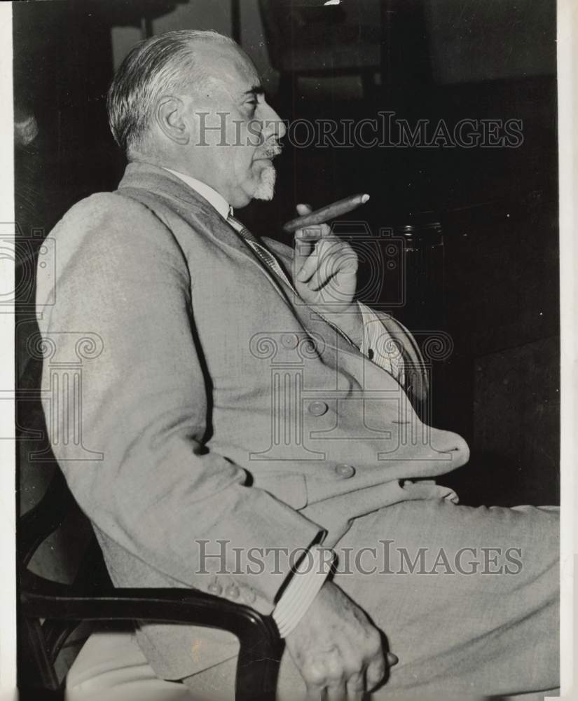 1958 Press Photo Royal Philharmonic Orchestra Conductor Sir Thomas Beecham- Historic Images