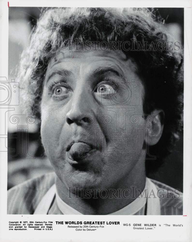 1977 Press Photo Gene Wilder stars in &quot;The World&#39;s Greatest Lover.&quot; - hpp14040- Historic Images