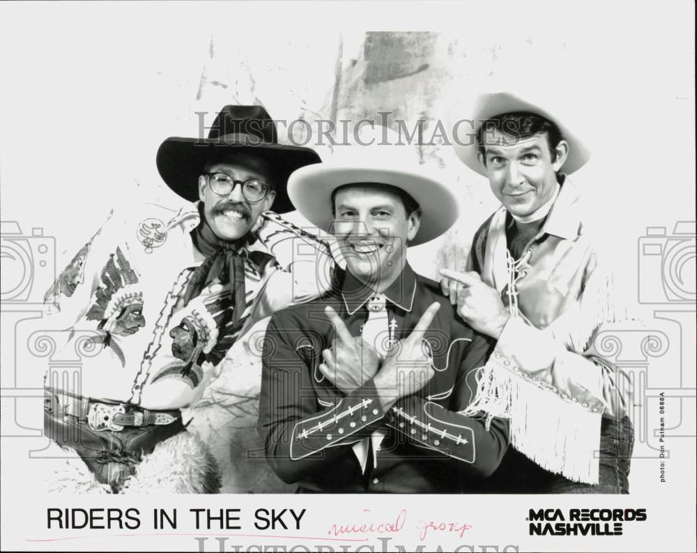 1988 Press Photo Members of Riders in the Sky, western swing/country music group