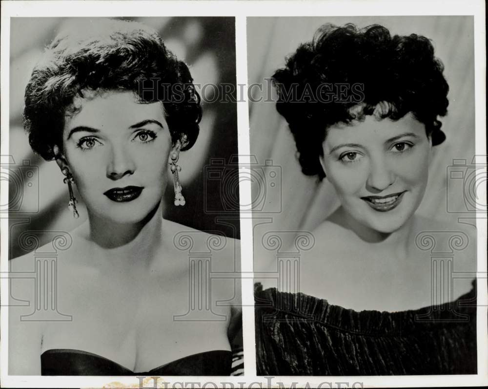 1957 Press Photo Helen Morgan and Polly Bergen on &quot;Playhouse 90,&quot; on CBS.- Historic Images