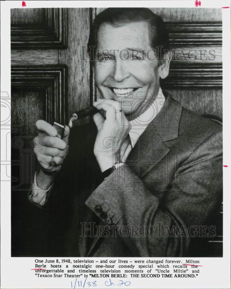 1948 Press Photo Comedian Milton Berle, Host of "The Second Time Around"