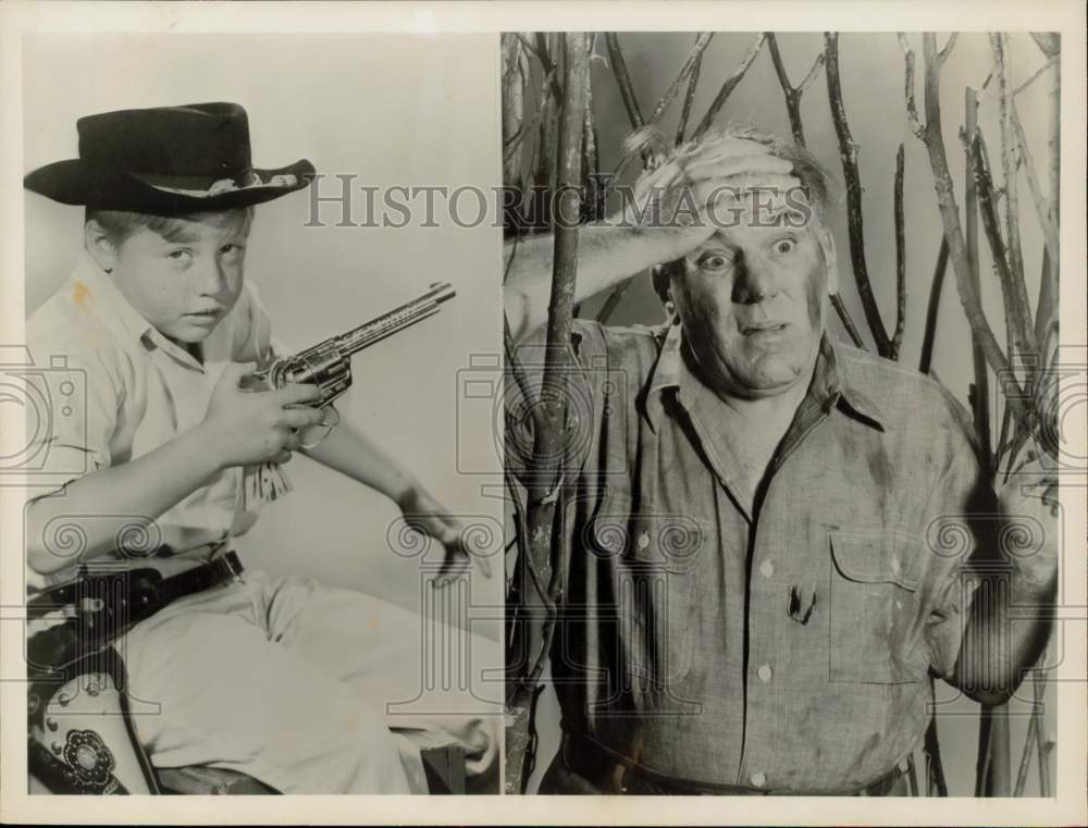 1959 Press Photo William Bendix &amp; Teddy Rooney in &quot;The Ransom of Red Chief&quot;- Historic Images