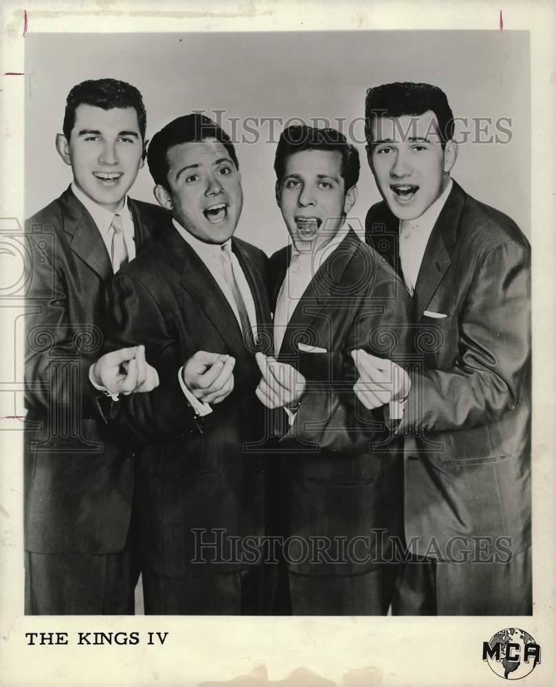 1960 Press Photo The Kings IV, Singing Quartet - hpp20522- Historic Images